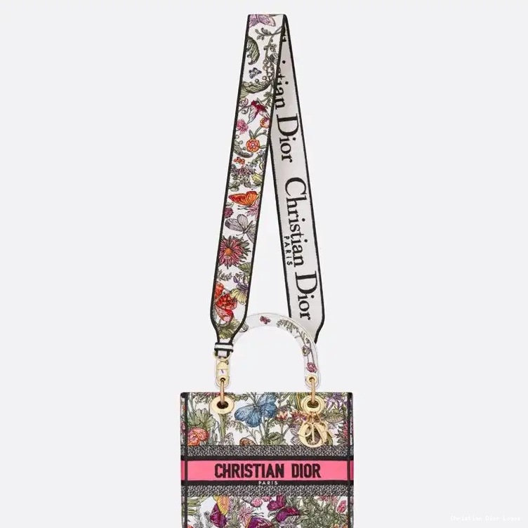 Cheap Lady Canvas Medium Motif D-lite Millefiori Pink White Mexico Bag 0428 Luxury